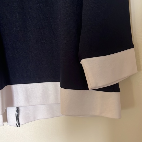 Natural Navy and White One Button Cardigan, Size Large - Picture 11 of 12